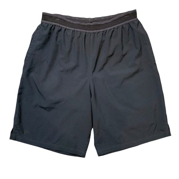 Fabletics Shorts Mens M Black Stretch Moisture Wick Lined Athletic Run Gym Train - Picture 1 of 12